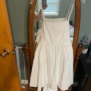 Lulu's Cream Mini wedding rehearsal Dress